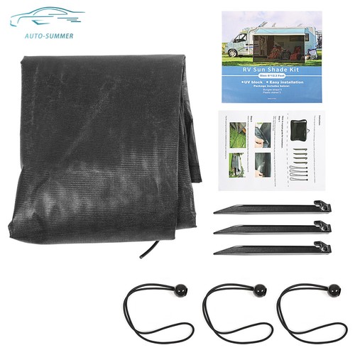 Awning sun shade black mesh - awning,